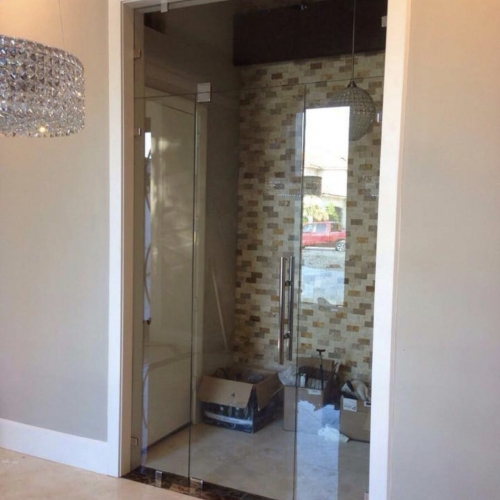 frameless custom decorative glass doors in Mckinney, TN - Shower Doors of Texas